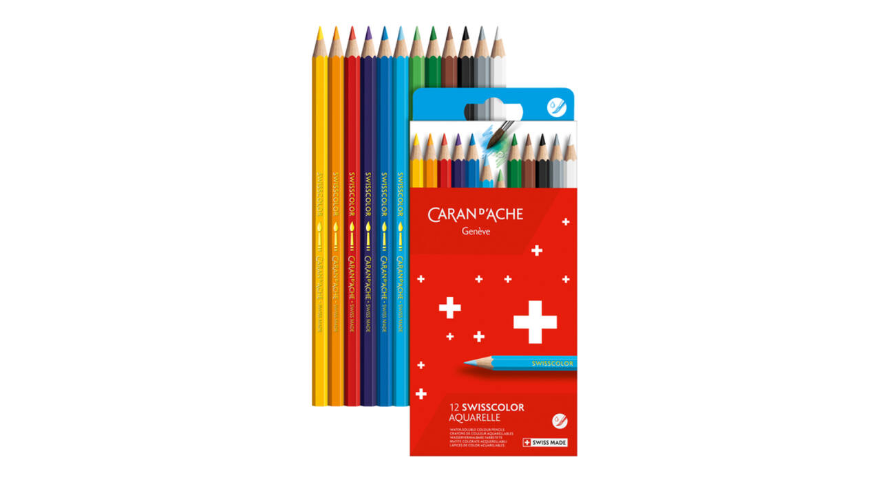Kleurpotloden Caran D'ache aquarel doos à 12 stuks