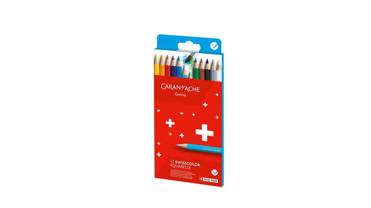 Kleurpotloden Caran D'ache aquarel doos à 12 stuks