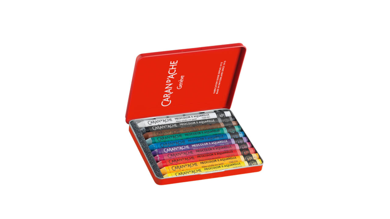 Waskrijt Caran d'Ache neocolor-II 10 stuks assorti