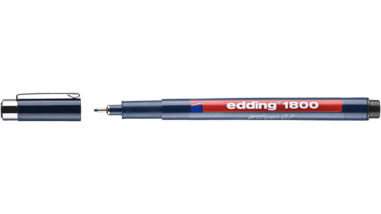 Fineliner edding 1800 0.7mm zwart