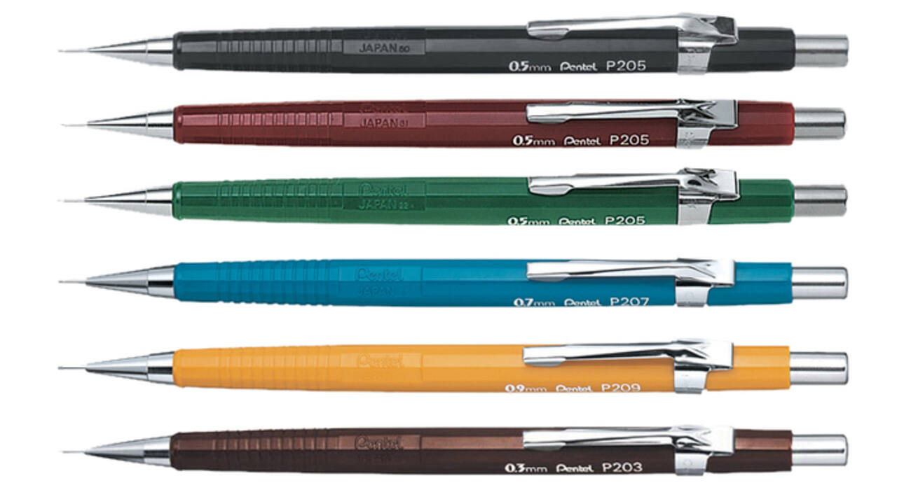Vulpotlood Pentel P205 HB 0.5mm zwart