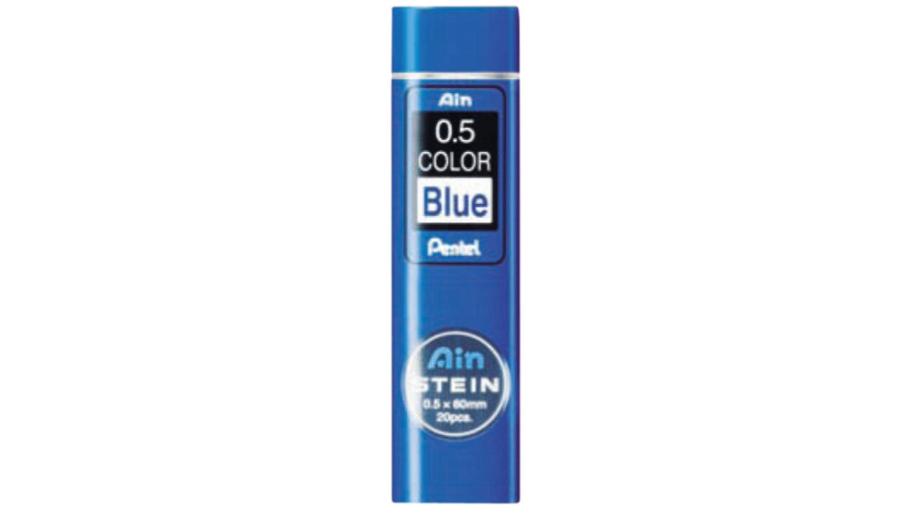 Potloodstift Pentel Ain Stein HB 0.5mm blauw koker à 20 stuks