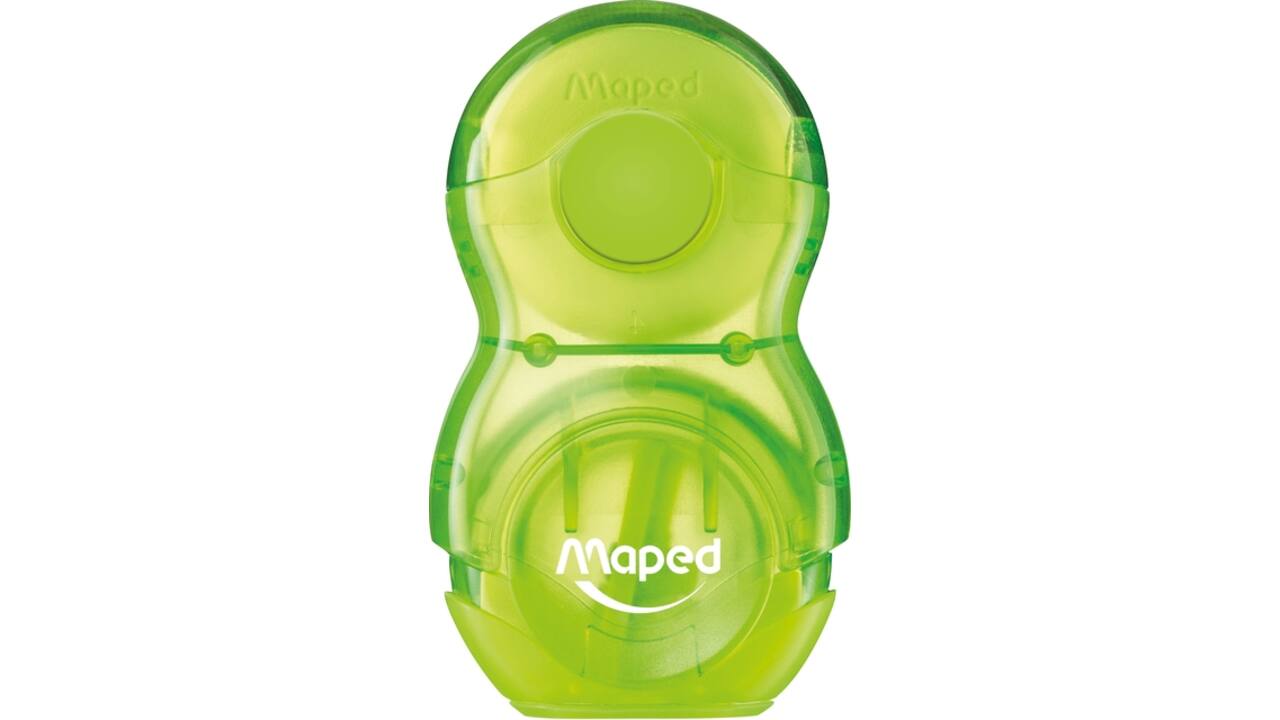 Puntenslijper Maped Loopy 1gaats met gum display á 24 stuks assorti