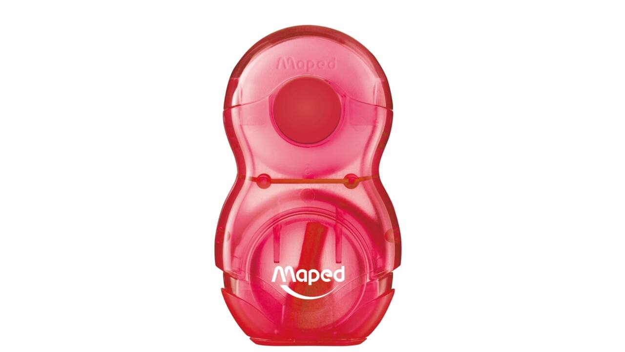 Puntenslijper Maped Loopy 1gaats met gum display á 24 stuks assorti