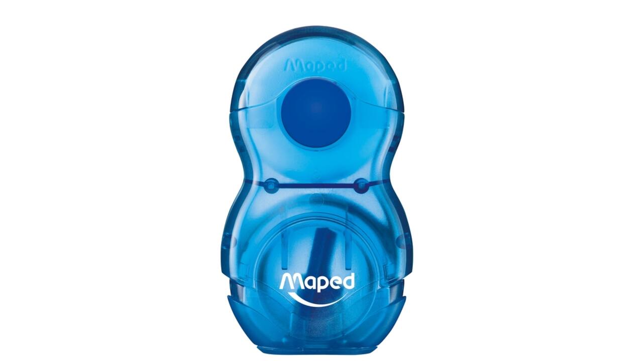 Puntenslijper Maped Loopy 1gaats met gum display á 24 stuks assorti
