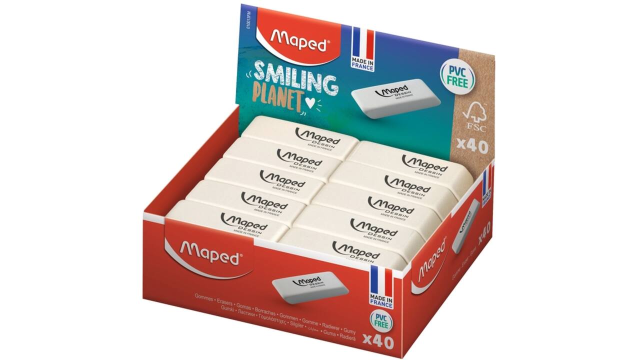 Gum Maped Smiling Planet Dessin wit