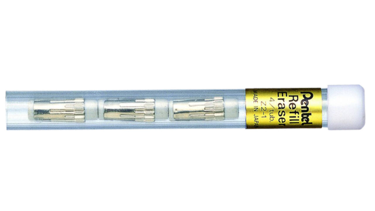 Reservegum Pentel Z2-1 voor vulpotlood koker à 4 stuks