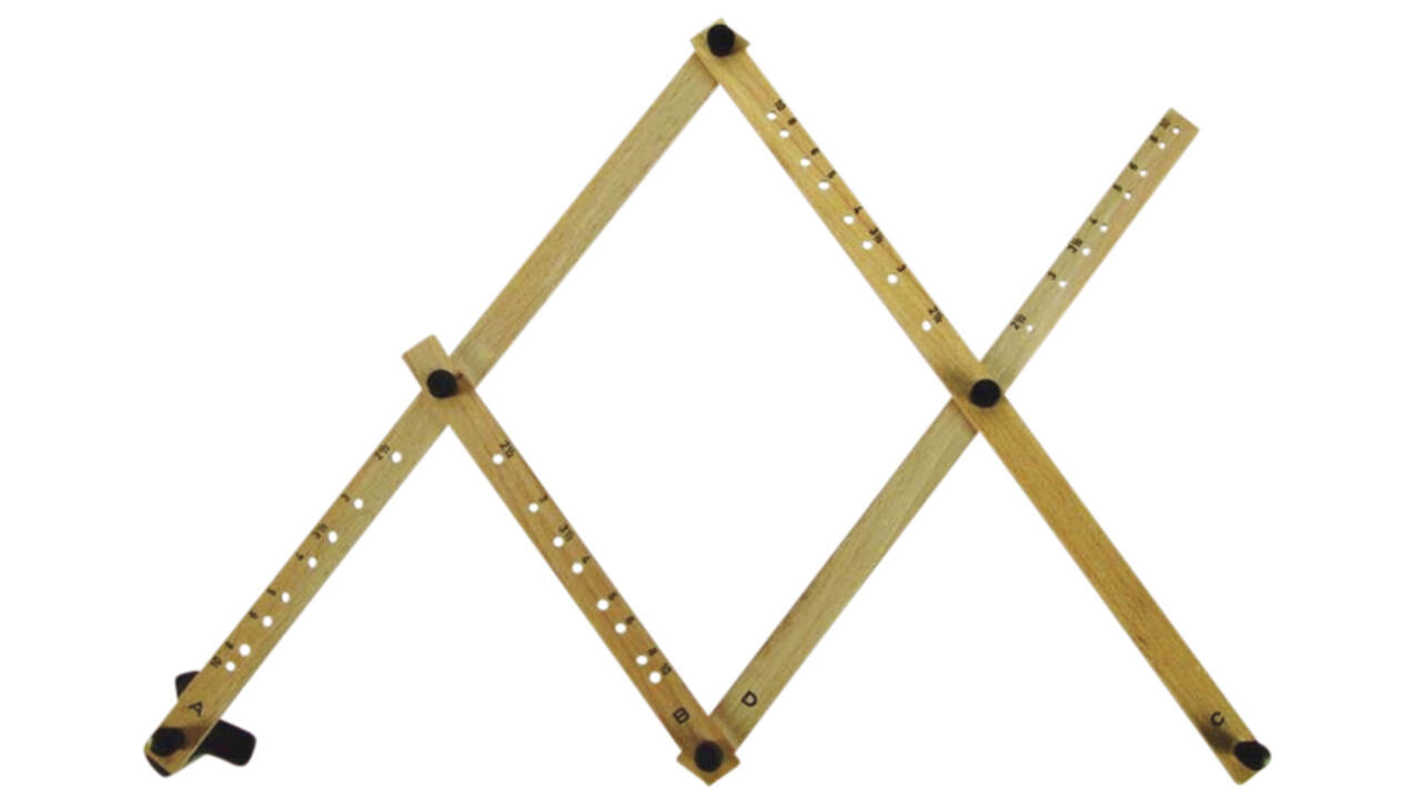 Pantograaf Rumold P4 hardhout lengte 34cm grijs gespoten