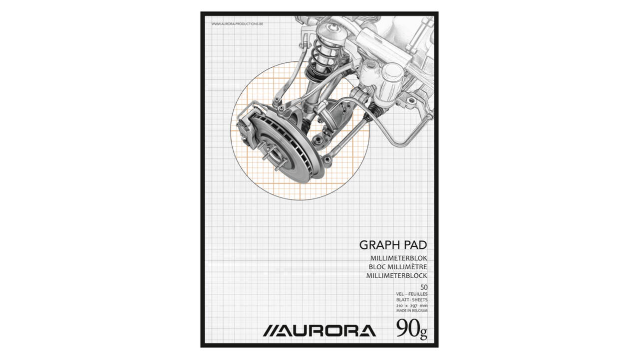 Millimeterblok Aurora A4 50 vel 90 gram bruin