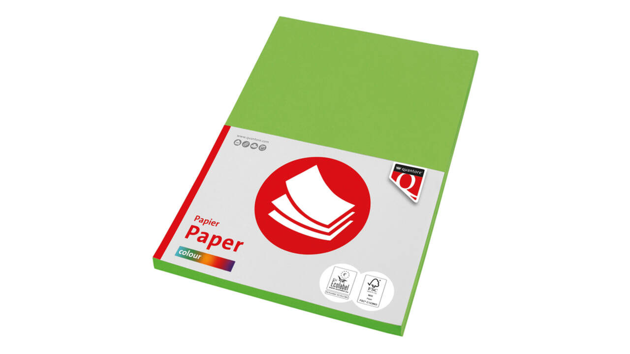 Kopieerpapier Quantore Colour A4 120gr helgroen 100 vel