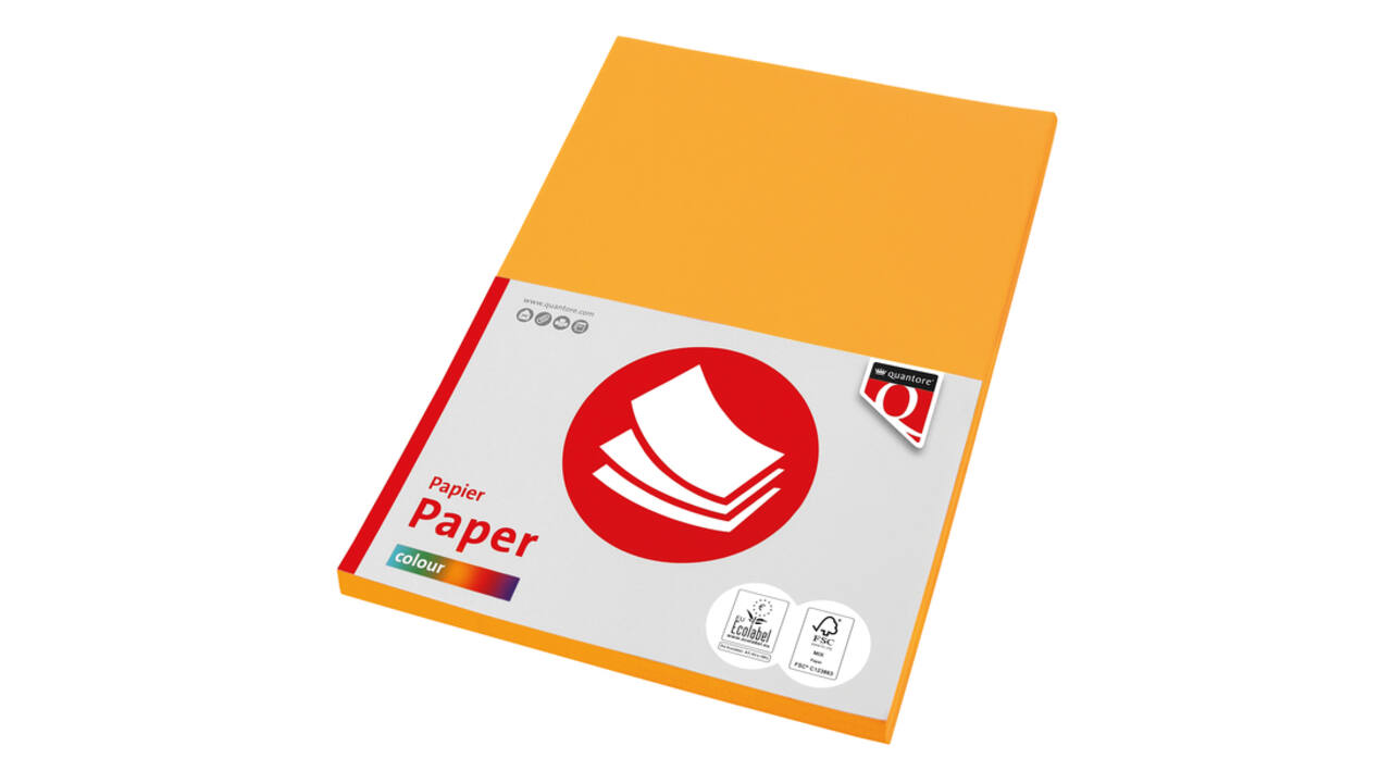 Kopieerpapier Quantore Colour A4 120gr diepgeel 100 vel