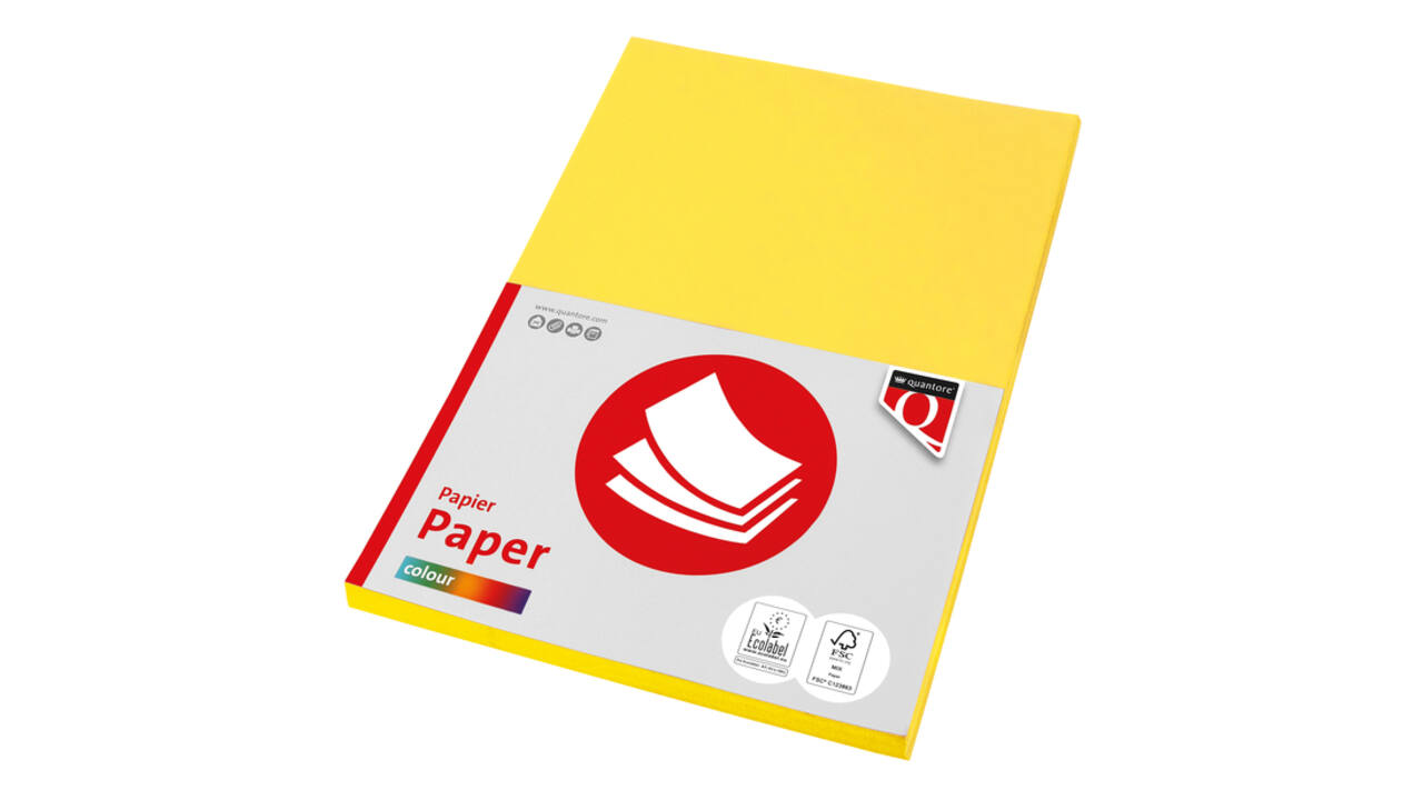 Kopieerpapier Quantore Colour A4 120gr geel 100 vel