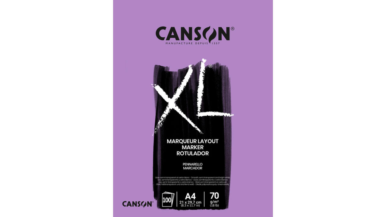 Markerpapier Canson XL Marker 100vel 70gr A4 extra wit