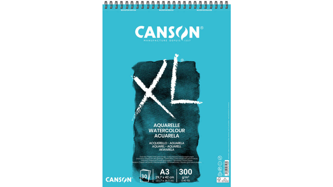 Aquarelpapier Canson XL 30vel 300gr A3 wit
