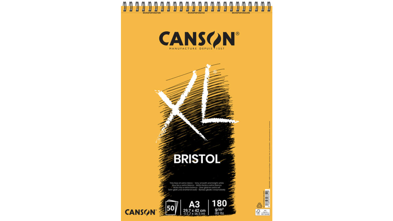Bristolpapier Canson XL Bristol 50vel 180gr A3 extra wit