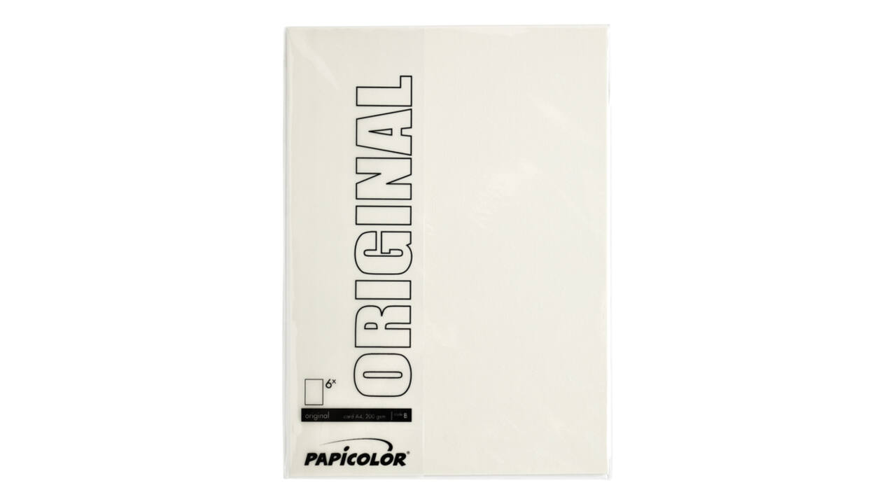 Kopieerpapier Papicolor A4 200gr 6 vel anjerwit