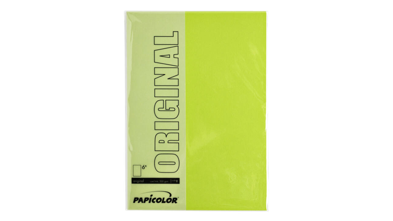 Kopieerpapier Papicolor A4 200gr 6 vel appelgroen