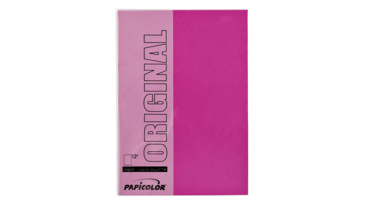 Kopieerpapier Papicolor A4 100gr 12 vel felroze