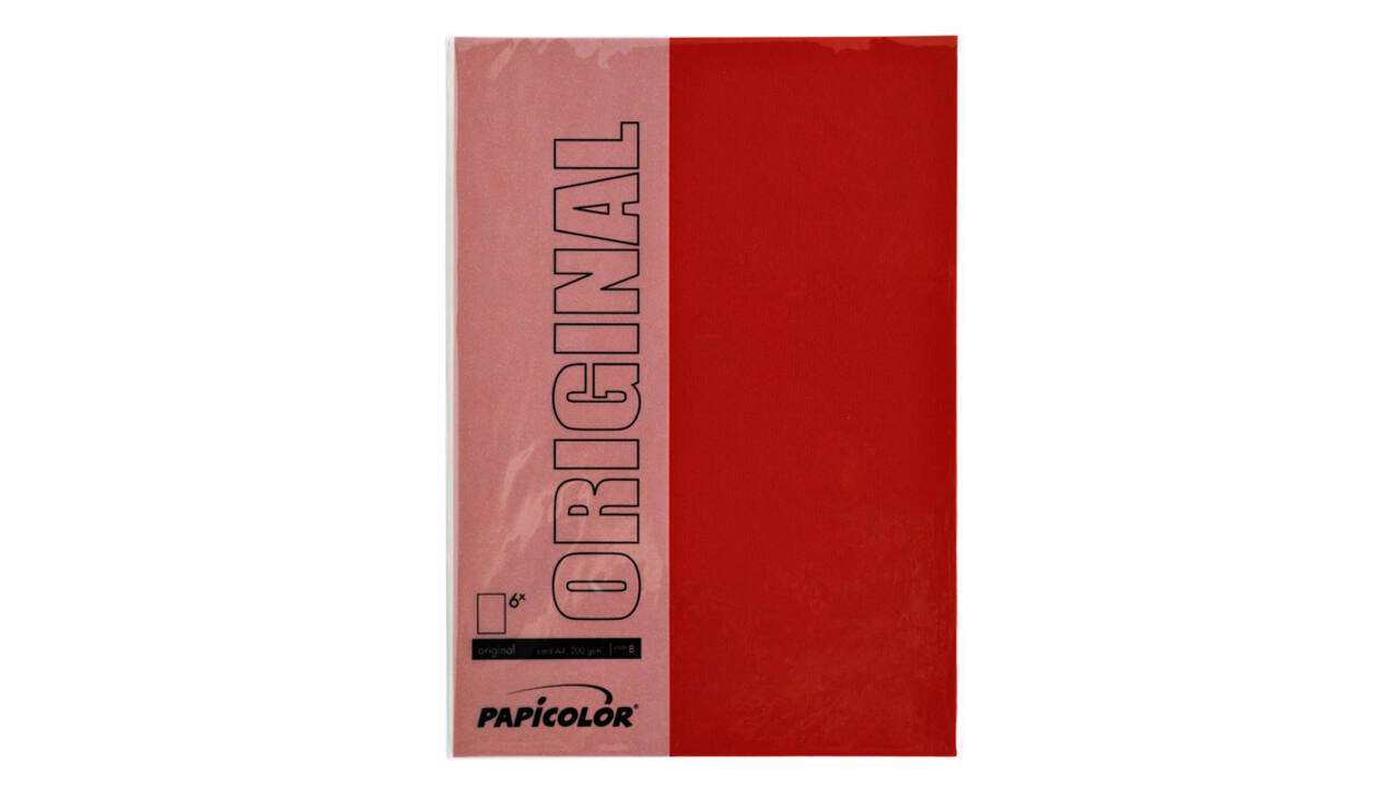 Kopieerpapier Papicolor A4 100gr 12 vel rood