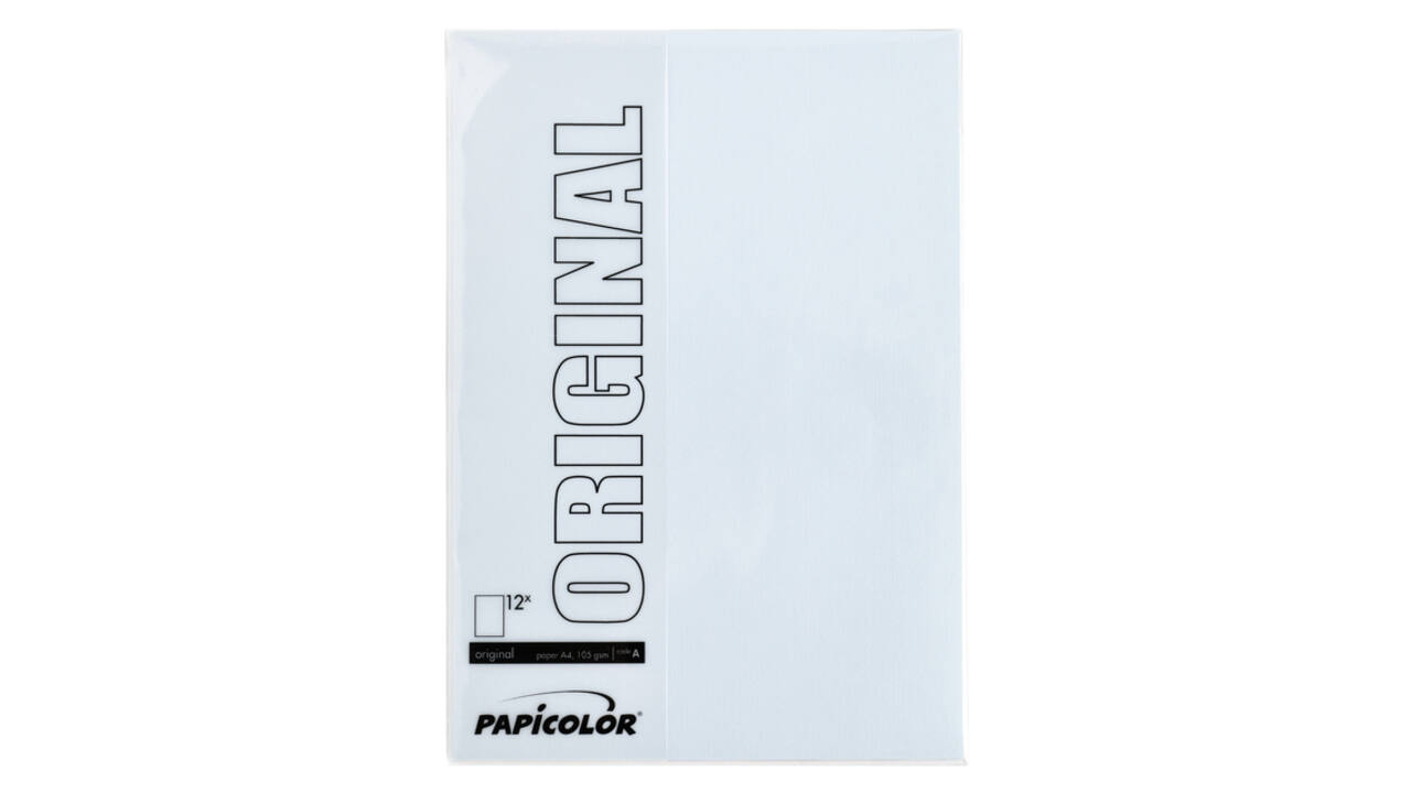Kopieerpapier Papicolor A4 200gr 6 vel babyblauw
