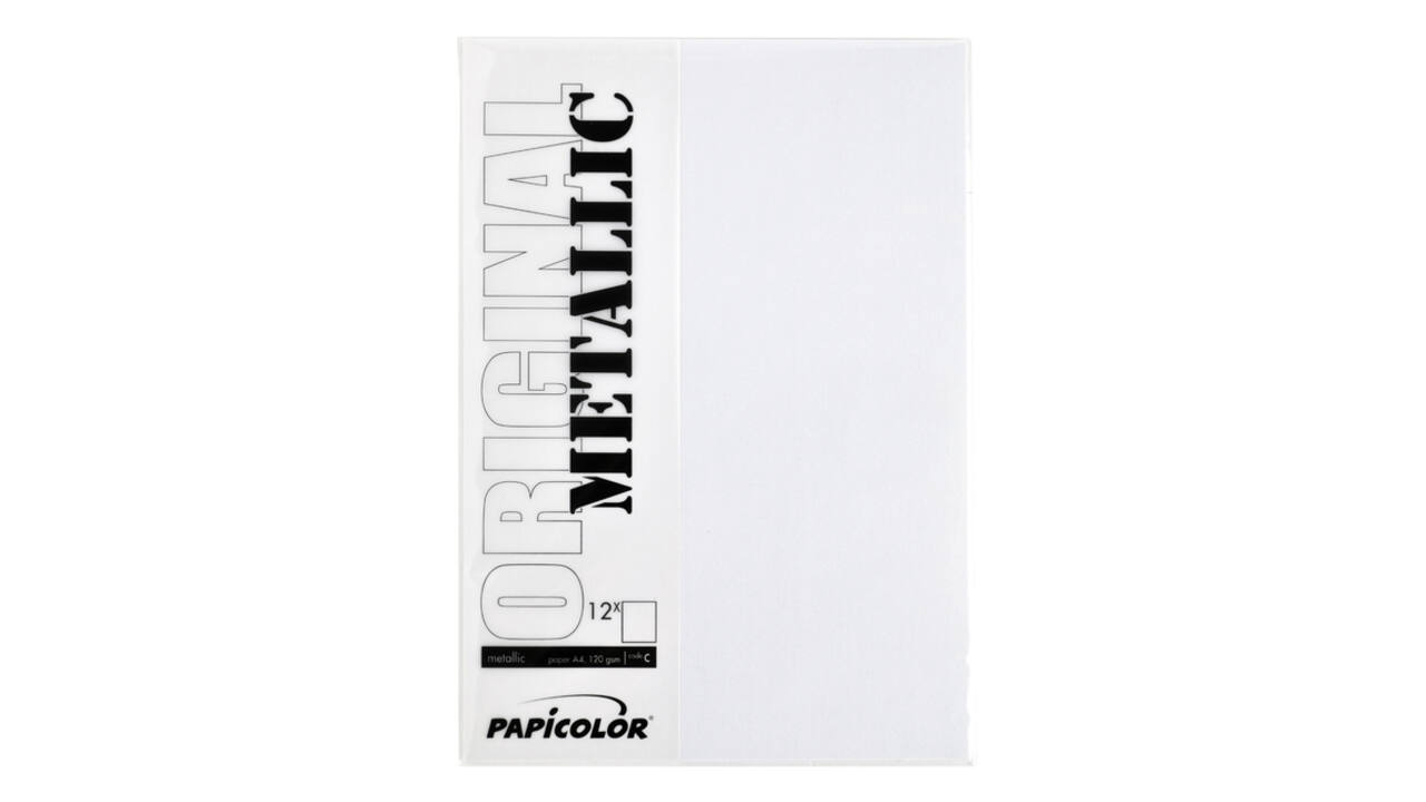 Kopieerpapier Papicolor A4 120gr 6 vel metallic parelwit