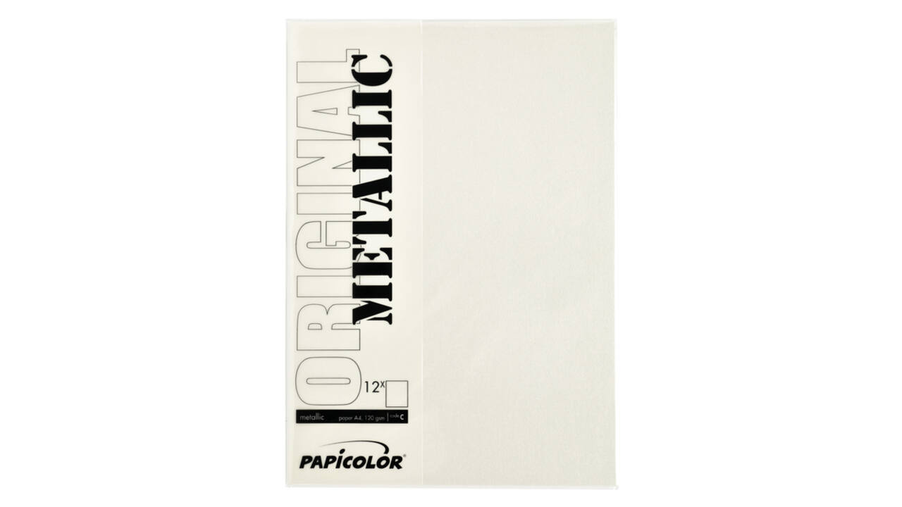 Kopieerpapier Papicolor A4 120gr 6 vel metallic ivoor