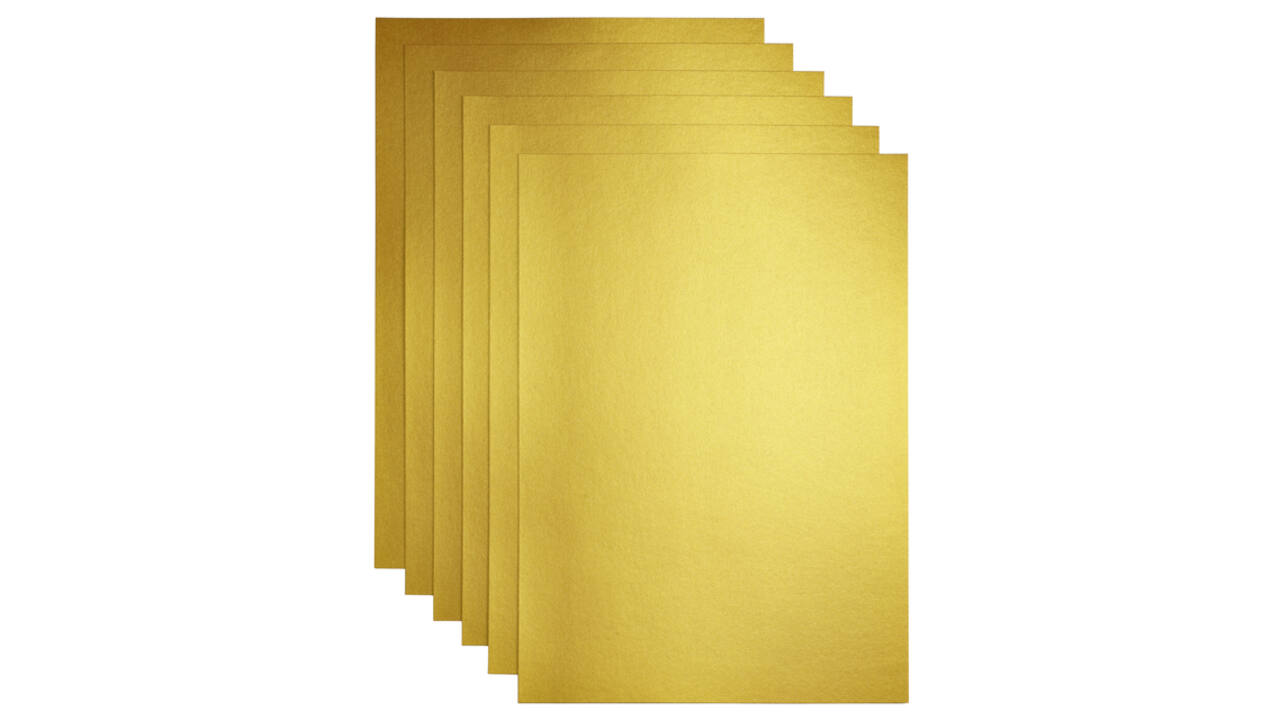 Kopieerpapier Papicolor A4 300gr 3 vel metallic goud