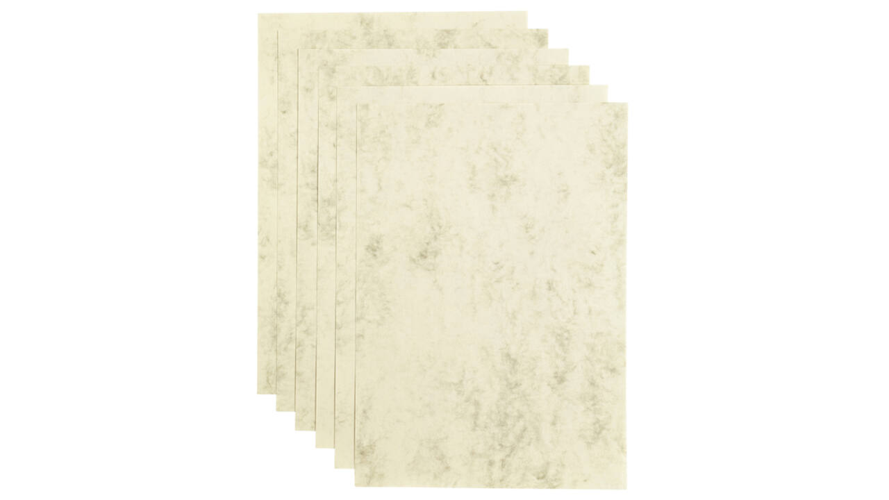 Kopieerpapier Papicolor A4 200gr 6 vel marble ivoor