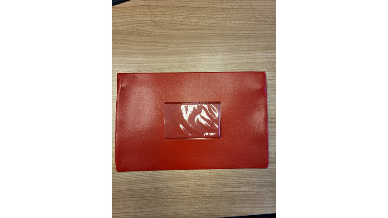 Schooletui 15x26cm met rits skai helder rood