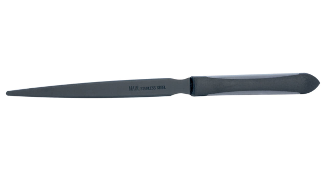 Briefopener MAULpro zwart gecoat rubber heft, zwart gelakt RVS lemmet 21.5 cm