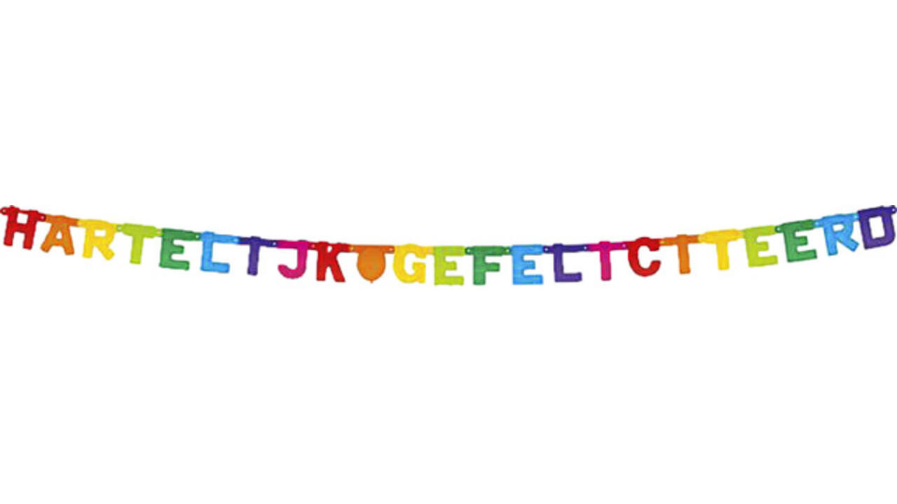 Letterslinger gefeliciteerd kleur