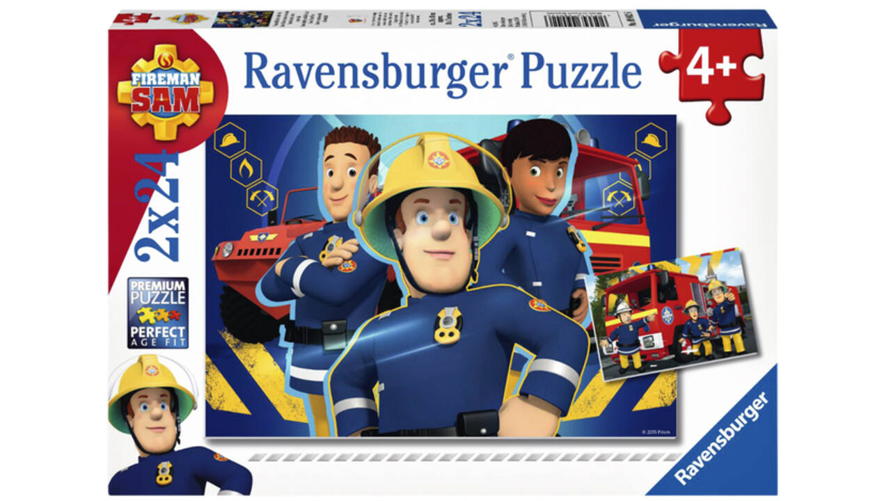 Puzzel Sam helpt je uit de brand 2 x à 24 stukjes