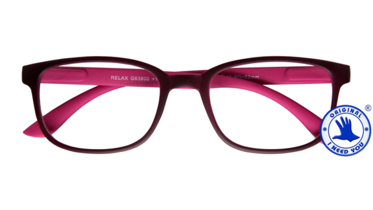 Leesbril I Need You +3.00 dpt Relax rood-roze