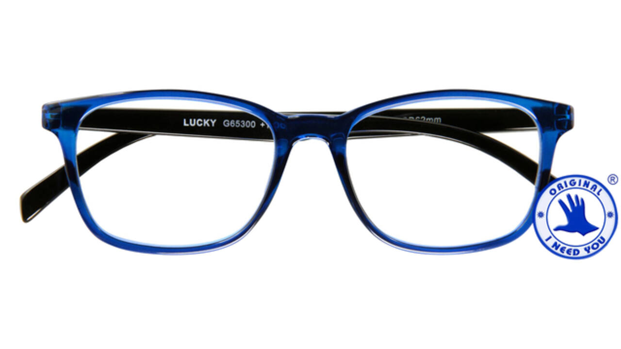 Leesbril I Need You +3.00 dpt Lucky blauw-zwart