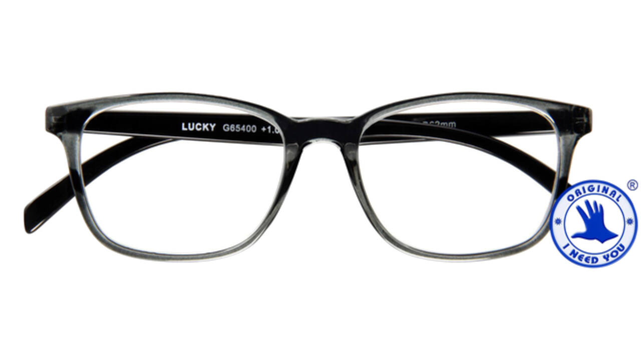 Leesbril I Need You +3.00 dpt Lucky grijs-zwart