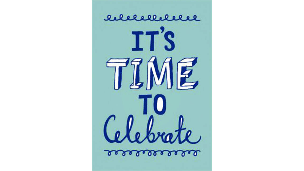 Kaarten Time to Celebrate uitnodigingen 5 stuks blauw