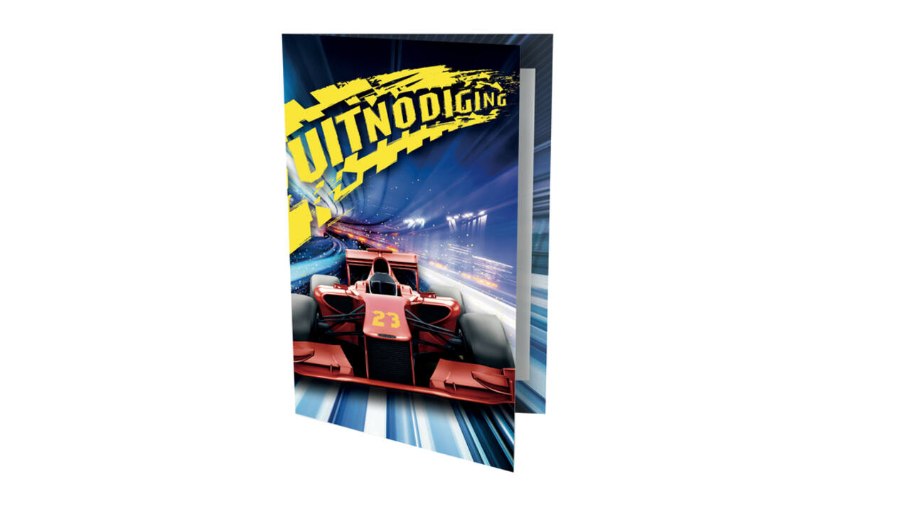 Uitnodigingen Race auto
