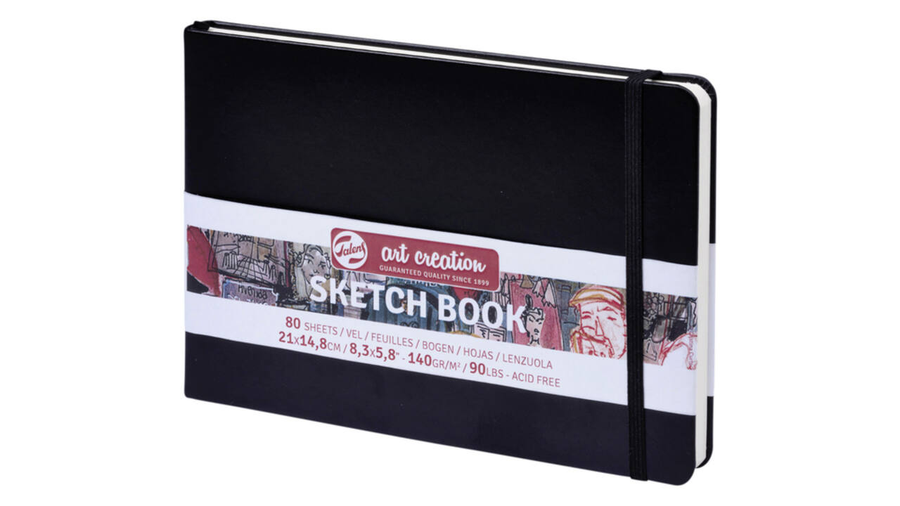 Schetsboek Talens Art Creation zwart 21x15cm 140gr 80vel