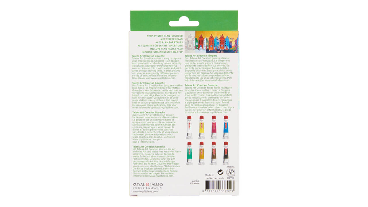 Gouache Talens Art Creation set à 8 kleuren