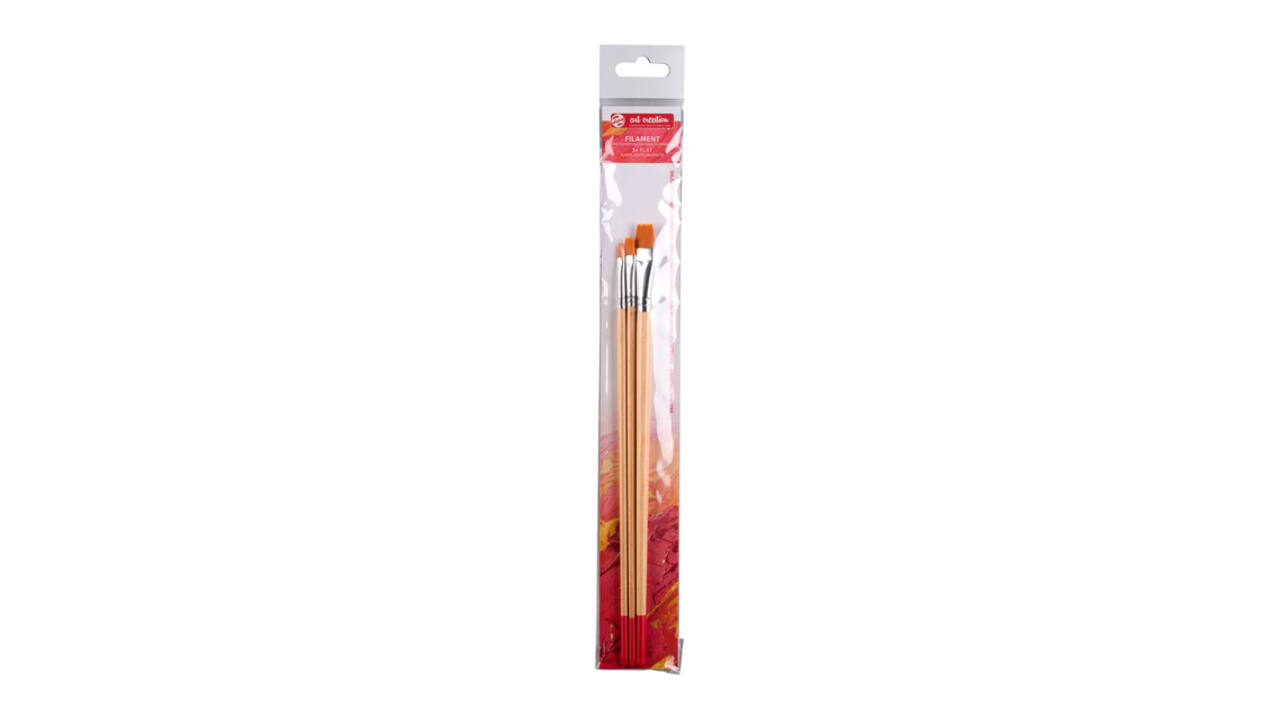 Penseel Talens Art Creation filament plat assorti set à 3 stuks