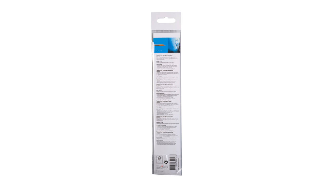 Penseel Talens Art Creation filament rond assorti set à 3 stuks