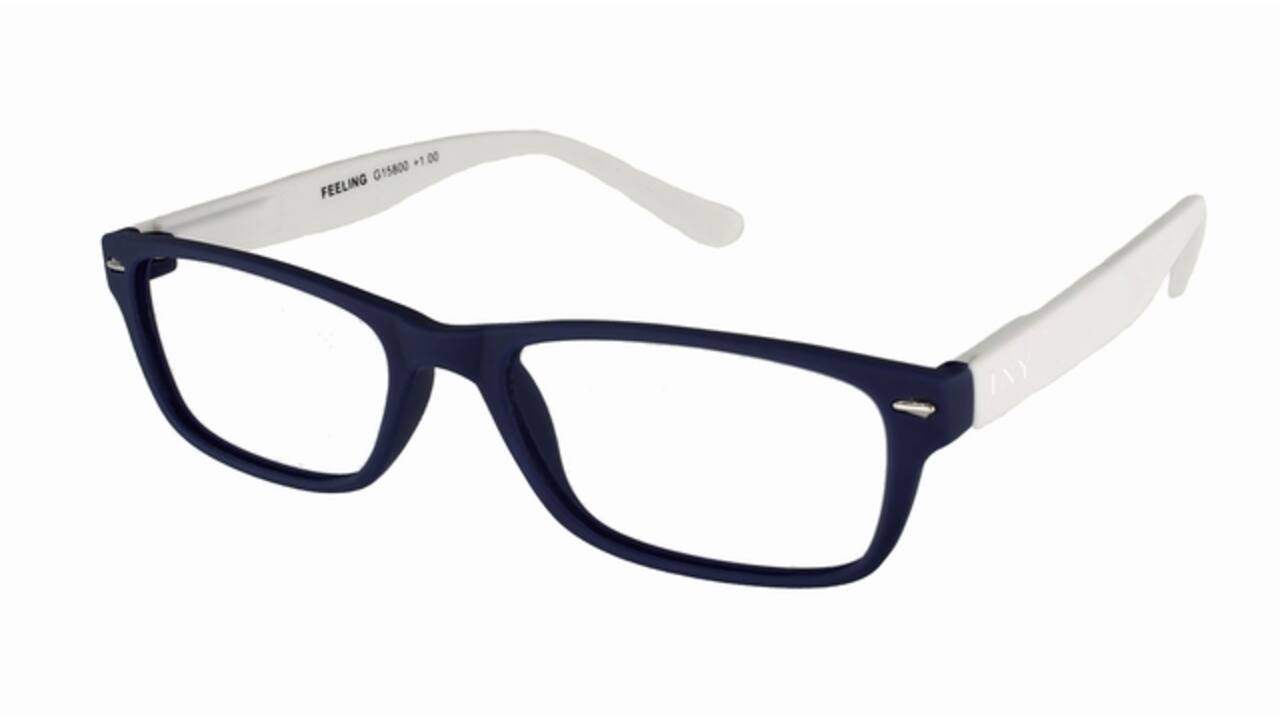Leesbril I Need You +3.00 dpt Feeling blauw-wit