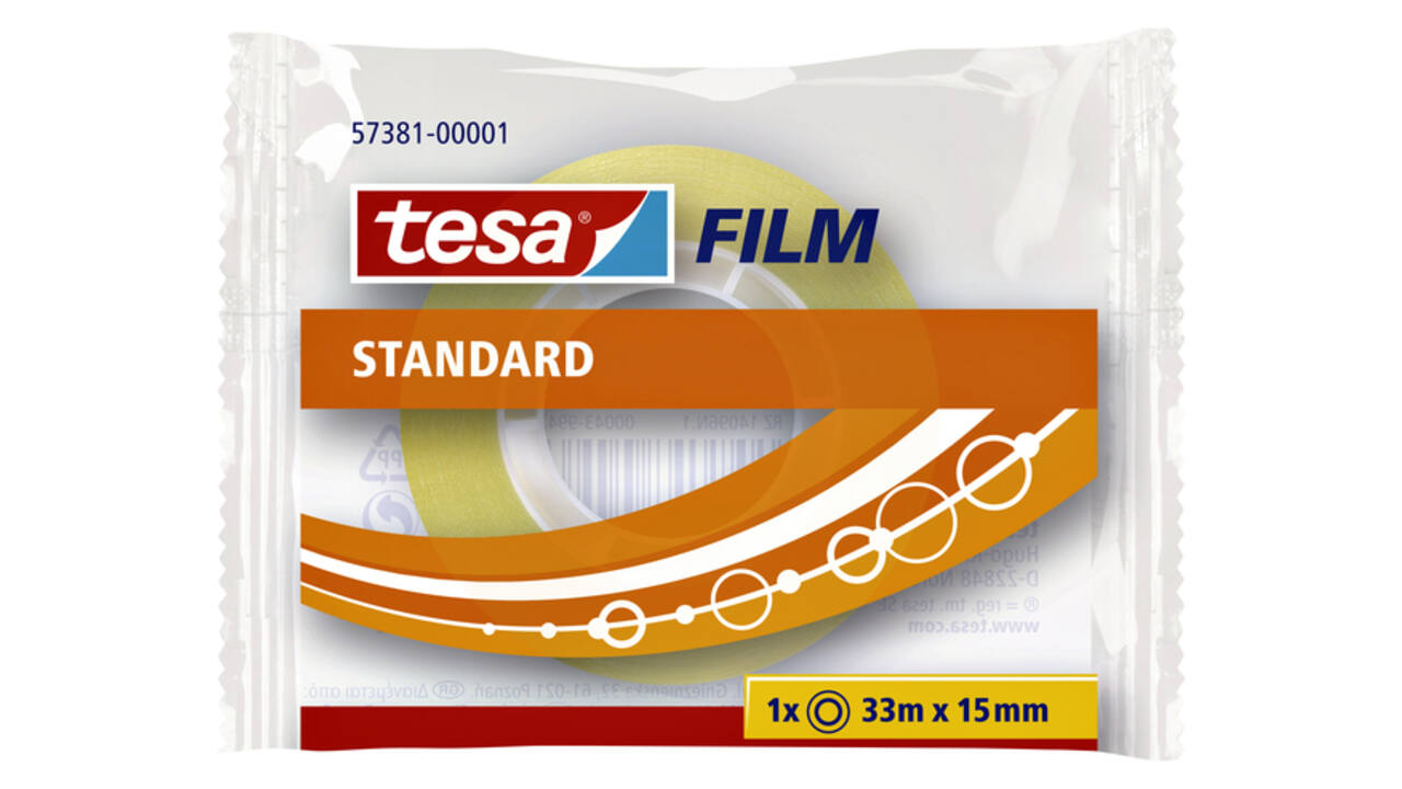 Plakband tesafilm® Standaard 33mx15mm transparant
