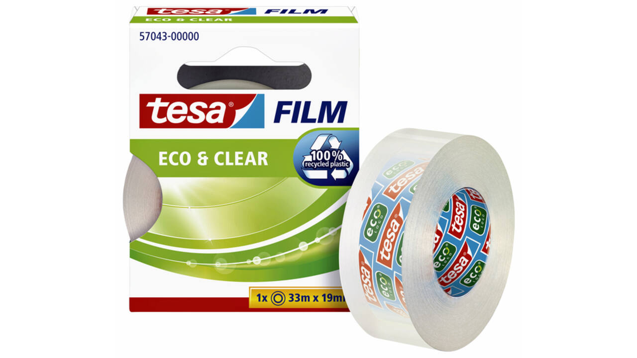 Plakband tesafilm® Eco & Clear 33mx19mm transparant