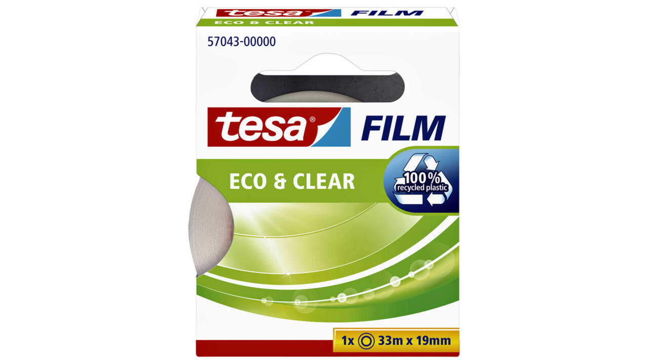 Plakband tesafilm® Eco & Clear 33mx19mm transparant