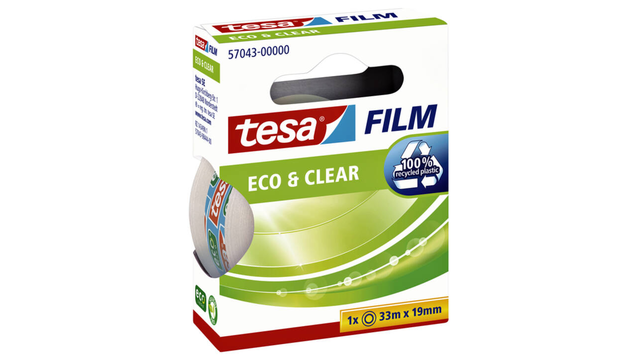 Plakband tesafilm® Eco & Clear 33mx19mm transparant