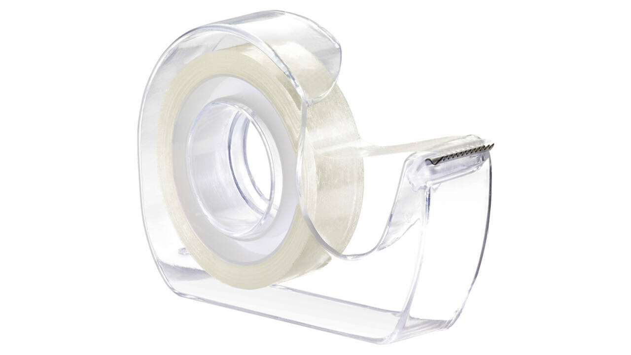 Tape tesafilm® dubbelzijdig  12mmx7,5m transparant met dispenser