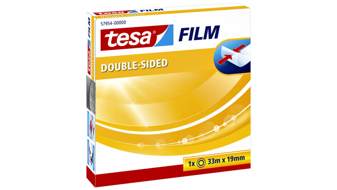 Dubbelzijdig plakband tesafilm® 33mx19mm transparant