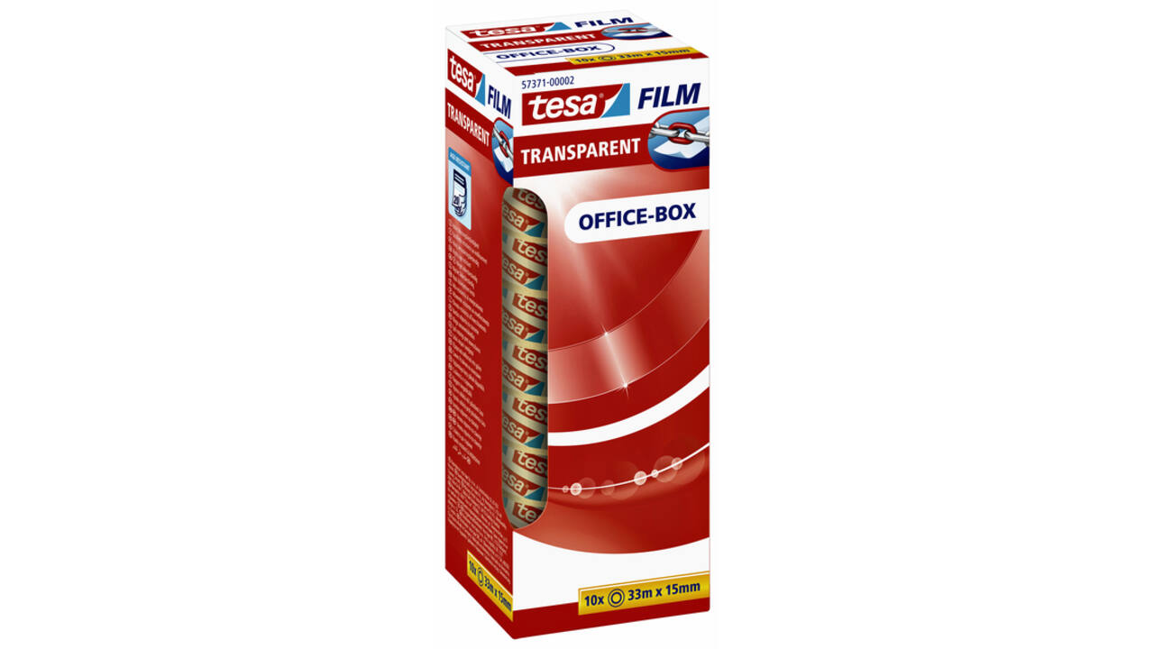 Plakband tesafilm® 33mx15mm transparant 10 rollen