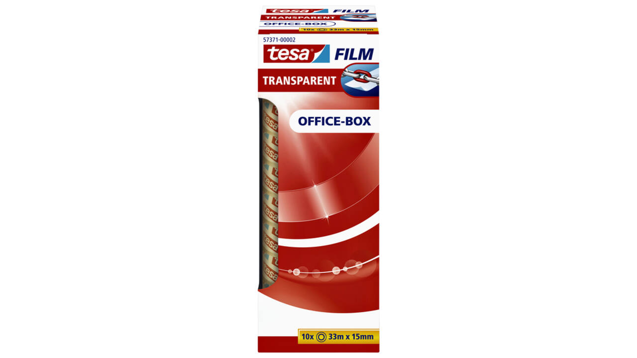 Plakband tesafilm® 33mx15mm transparant 10 rollen